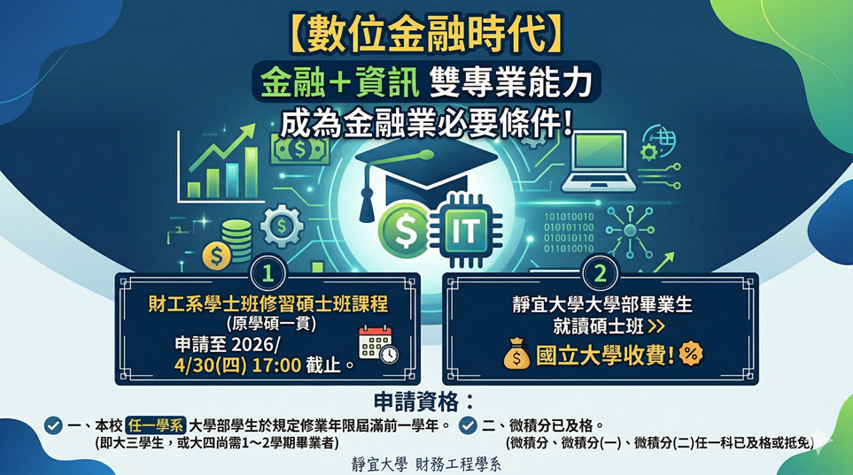 Link to 114財工系學士班修習碩士班課程申請